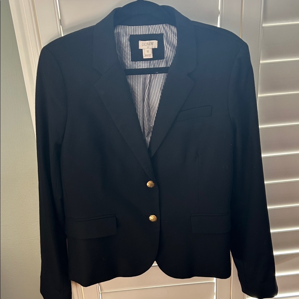 J. Crew Black Blazer with Gold Accents
